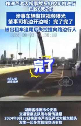 株洲蘆淞大橋事故致6死7傷！肇事司機(jī)邊開車邊喊“完了完了”！